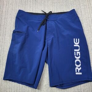 Rogue Shorts Mens 36 Blue Athletic 10 Inch Inseam Drawstring CrossFit Training
